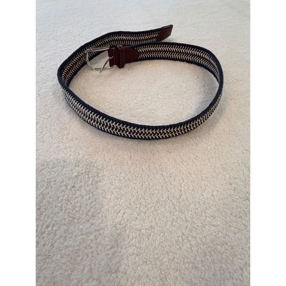 Alero Sport 36 M/L The Joe Woven Belt Braided Leather Trim Made in Italy $126